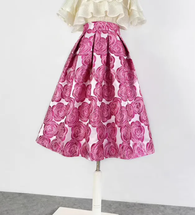 Soft Light Everyday Casual Embroidered Skirt