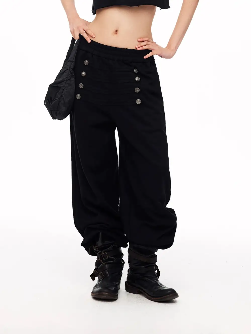 Everyday Button-Detail Pants