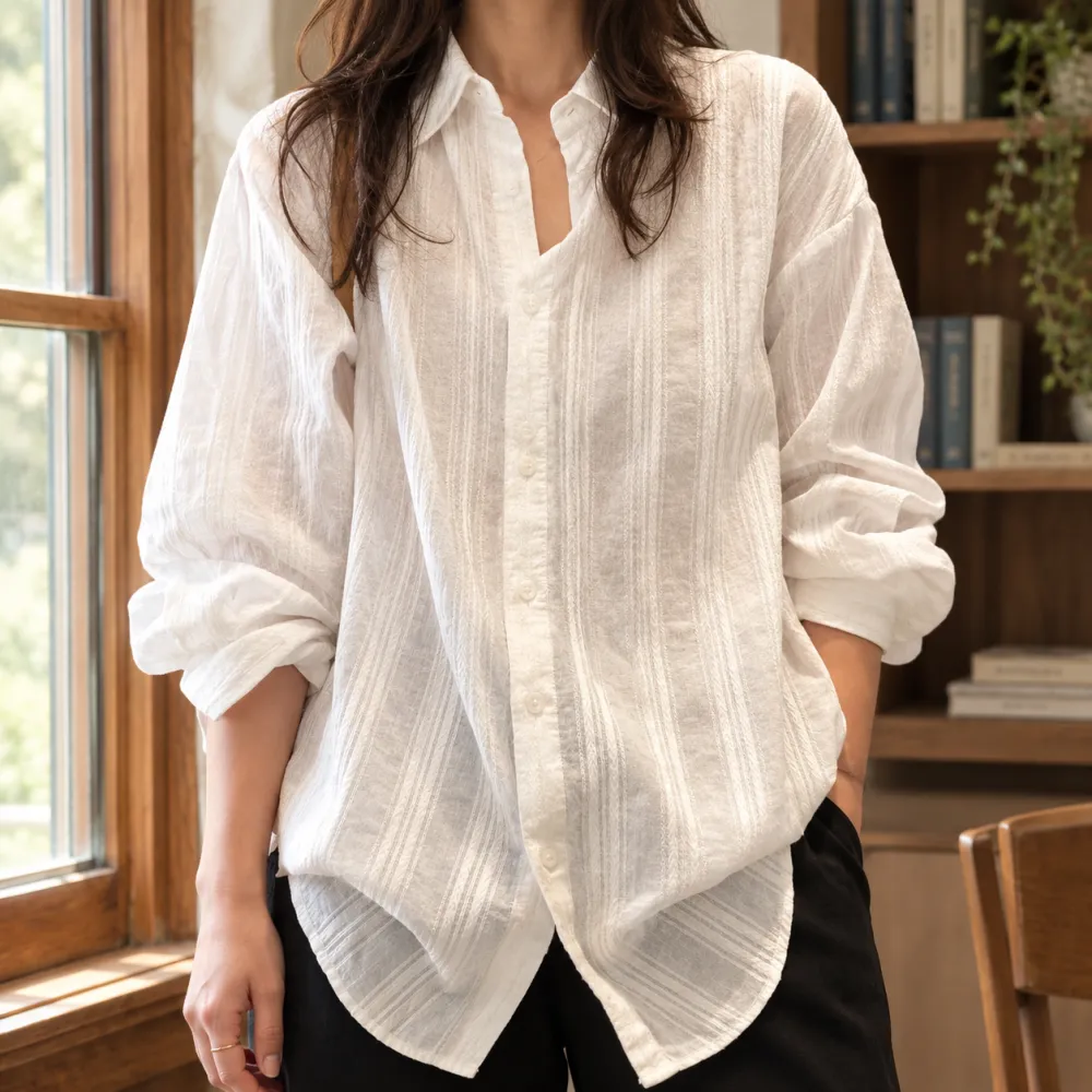 Jacquard Cotton-Blend Shirt