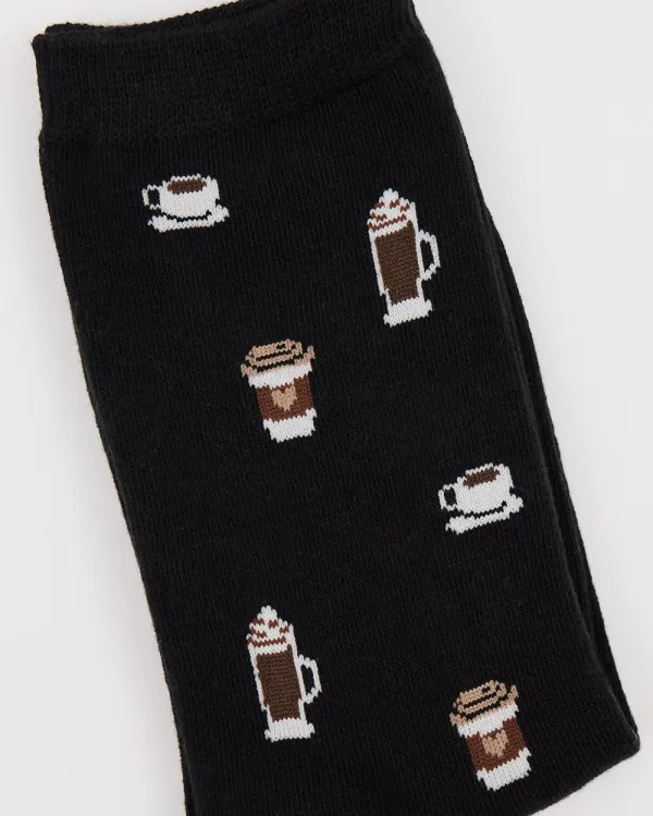 Cotton Socks With Coffees