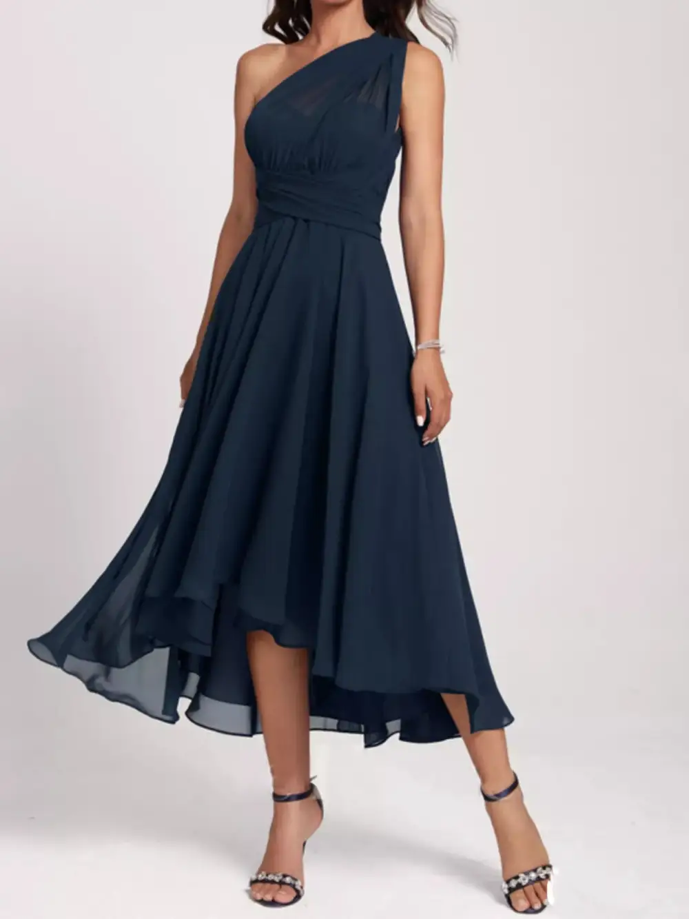 Elegant A Line Midi Dress
