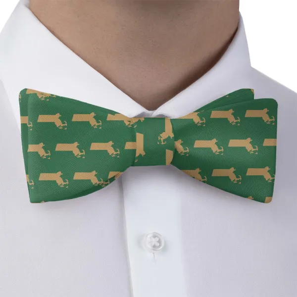 Clean Outline Motif Bow Tie
