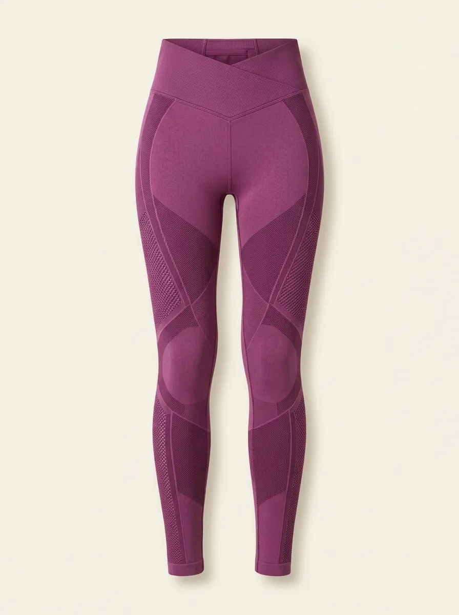 Women's Fitness Workout Berry Seamless Mesh Printed Leggings