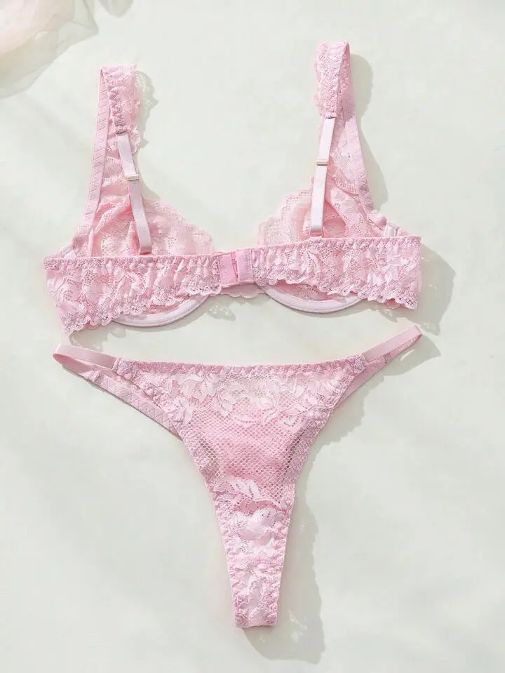 Delicate Mesh Lingerie Set