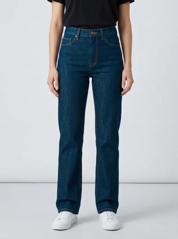 Straight-Leg High-Rise Denim Jeans