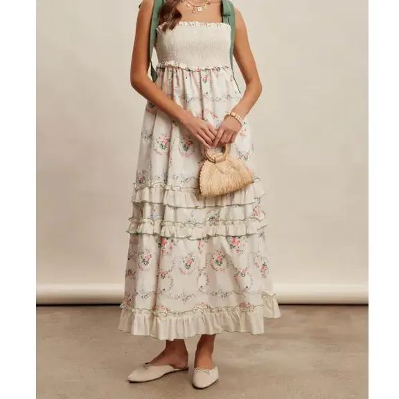 Floral Tiered Maxi Dress