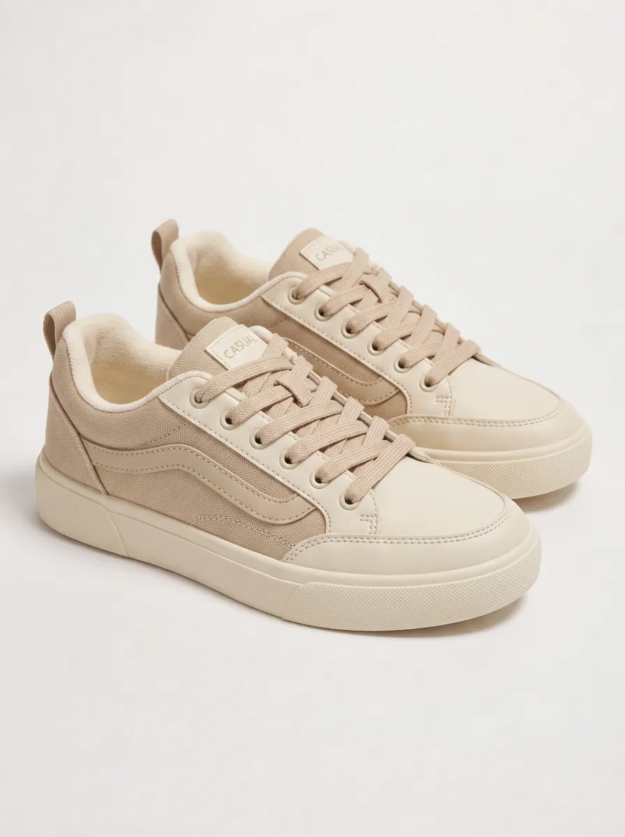 Lace-Detail Women's Low-Top Skate Sneakers