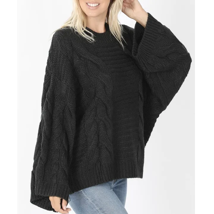 Oversized Cable-Knit Sweater