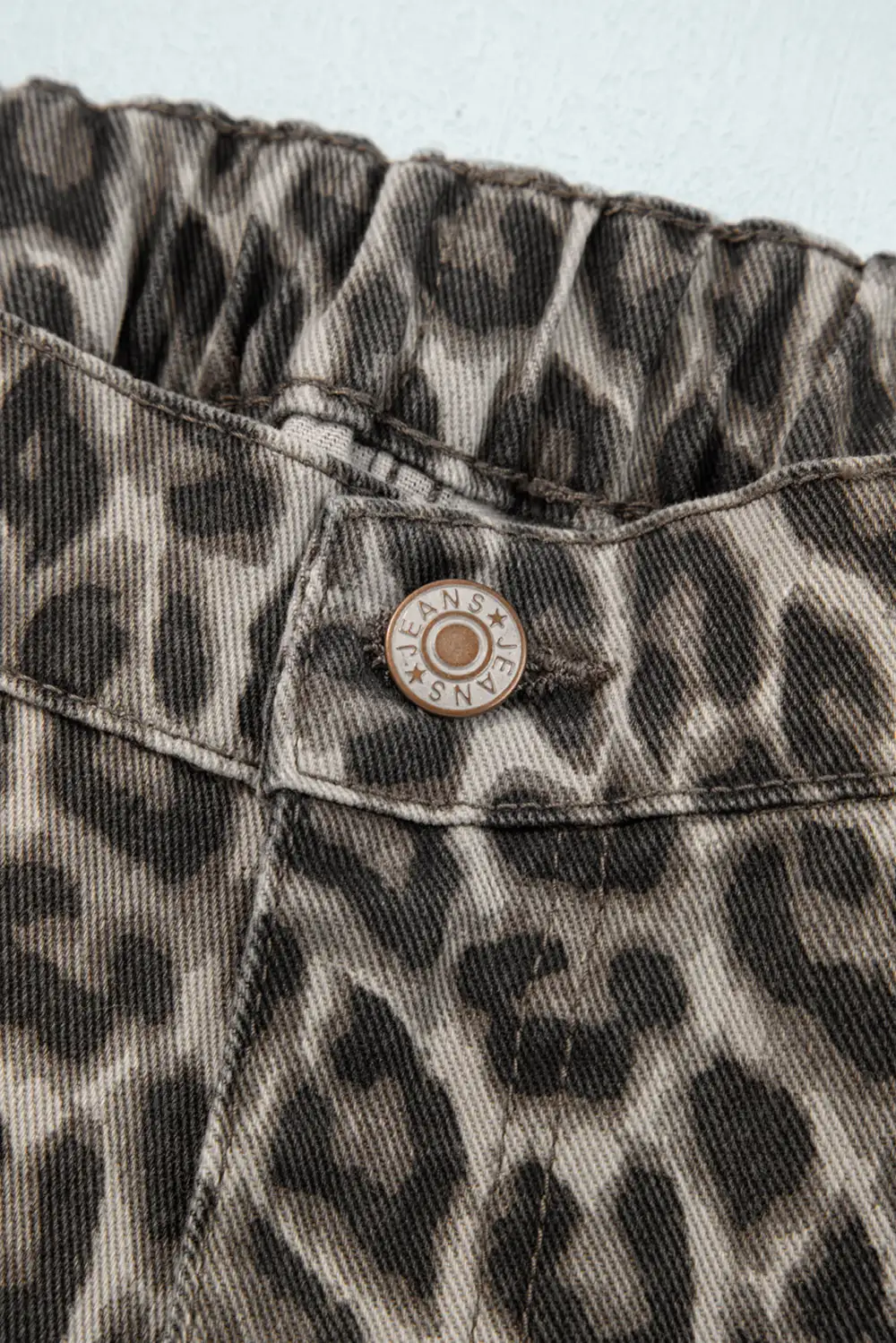 Refined Refined Leopard-Print Straight Leg Jeans