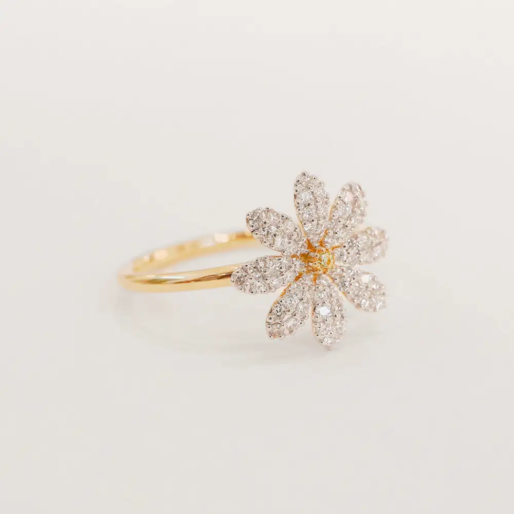 Diamond Sapphire Heart Ring
