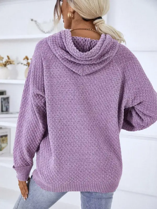 Essential Drawstring Long Sleeve Sweater