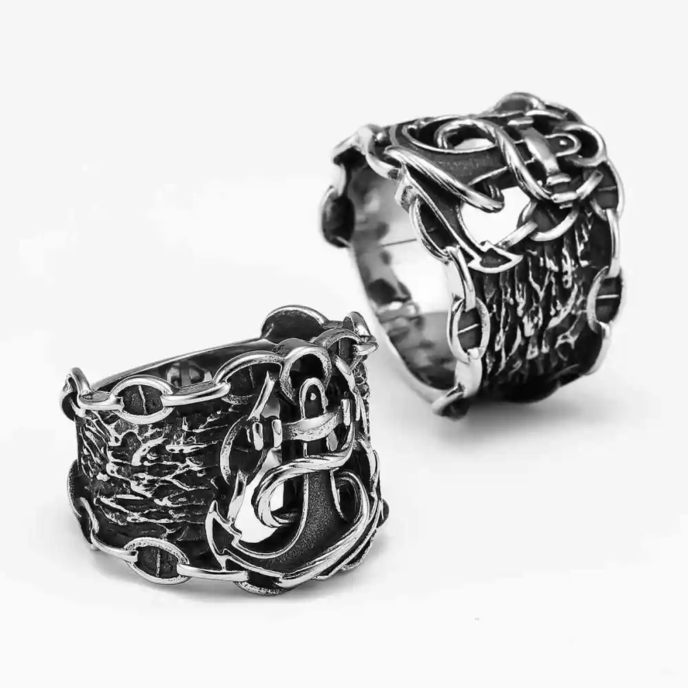 Men's Anchor Ring Chain