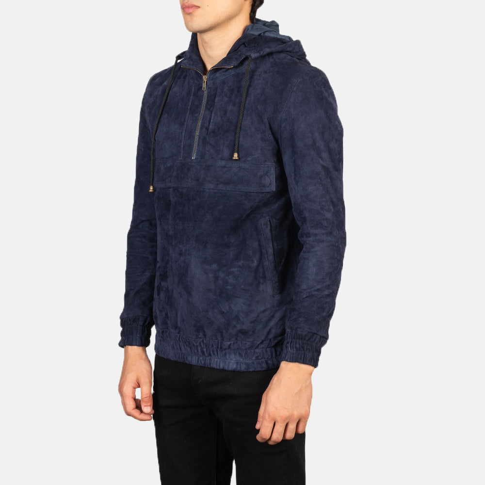 Men's Hooded Suede Jacket