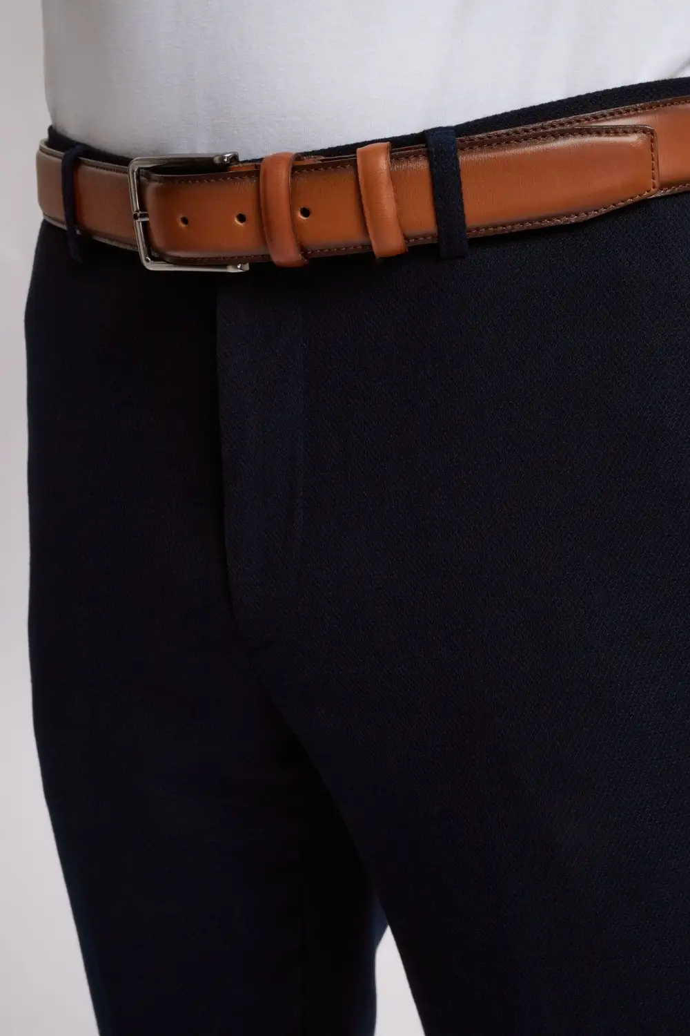 Classic Leather Buckle Detail Waist Belt