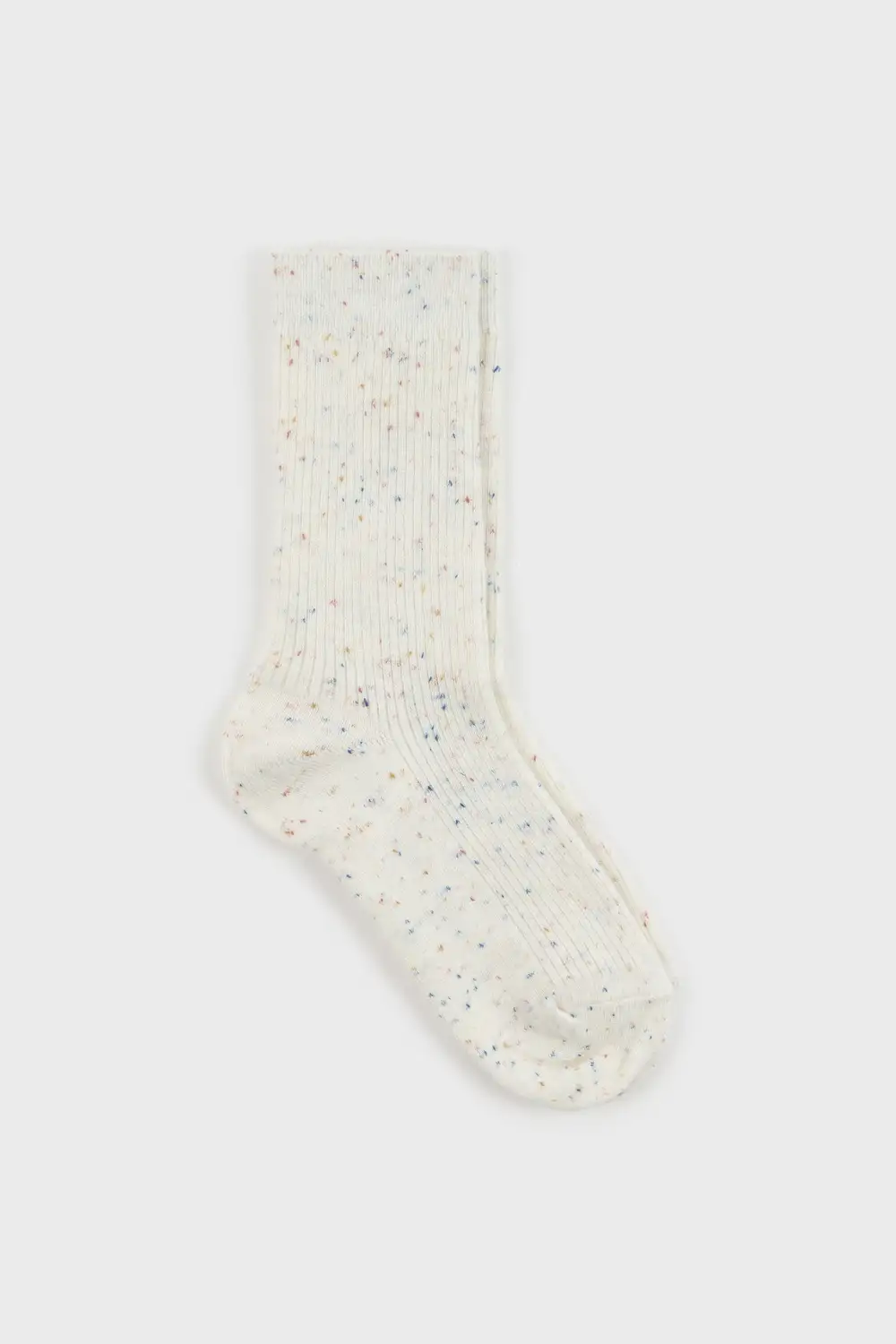 Thin Ribbed Rainbow Fleck Socks