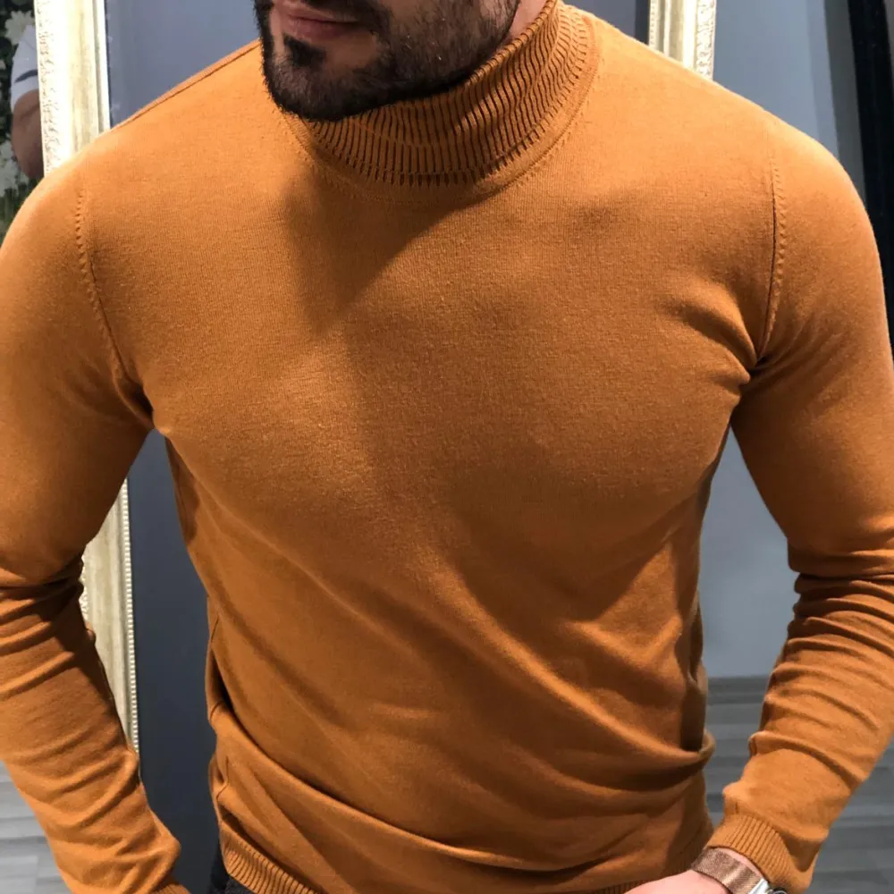 Modern Slim Fit Knit Turtleneck Sweater