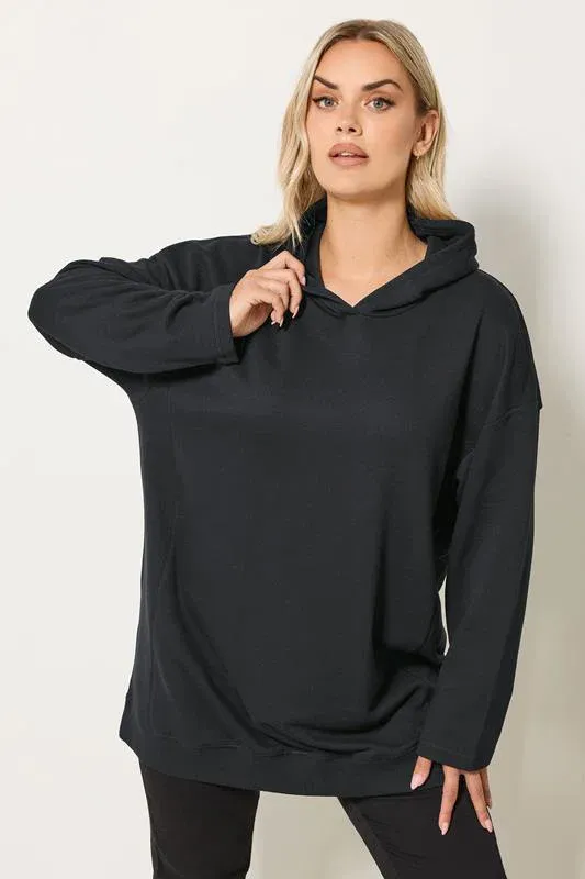 Black Seam Detail Hoodie