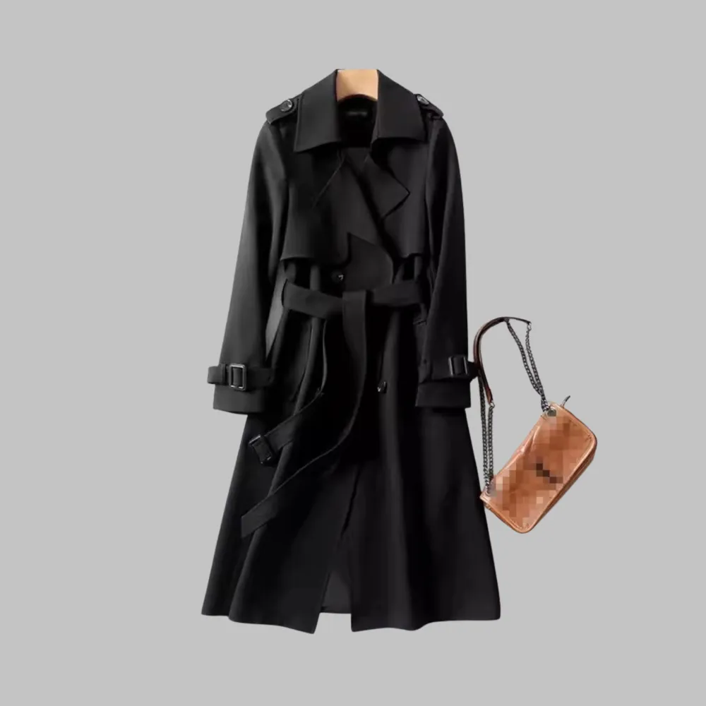 Elegant Knee-Length Loose Fit Coat