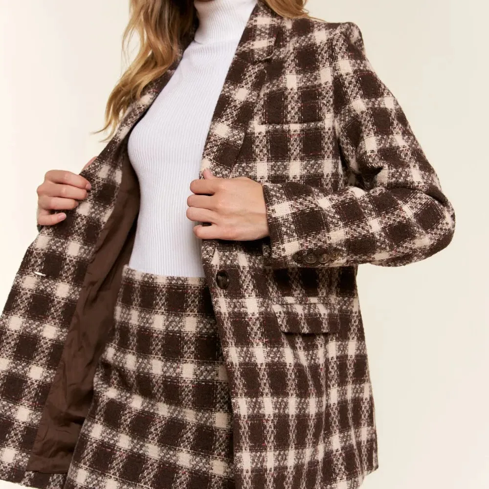 Plaid Refined Tailored Blazer
