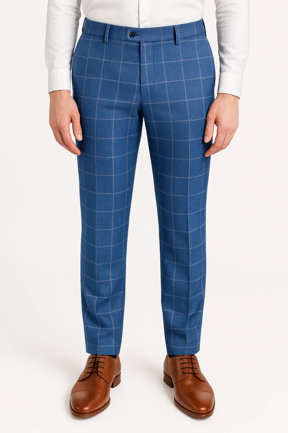 Refined Linen Flat Front Regular Rise Traditional Fit Trousers