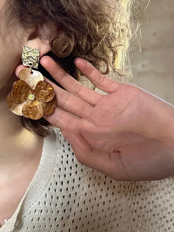Modern Crystal-Look Drop Earrings