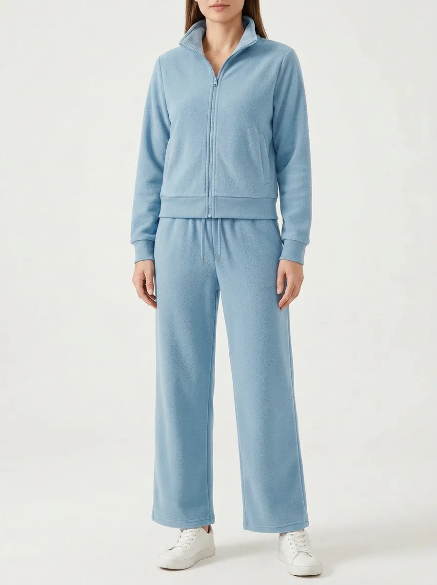 Women's Full-Zip Fleece Lounge Set