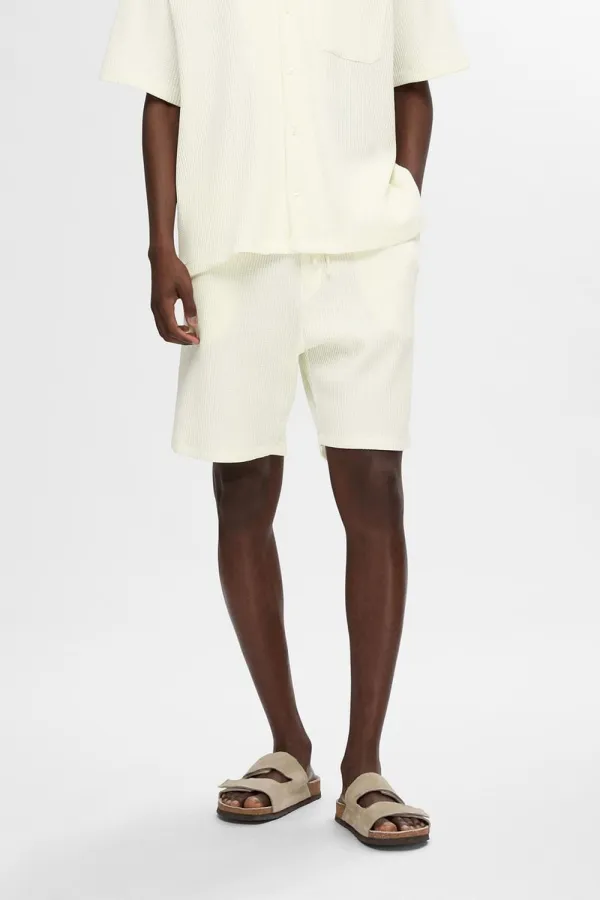 Casual Waffle Textured Co-ord Set Shorts