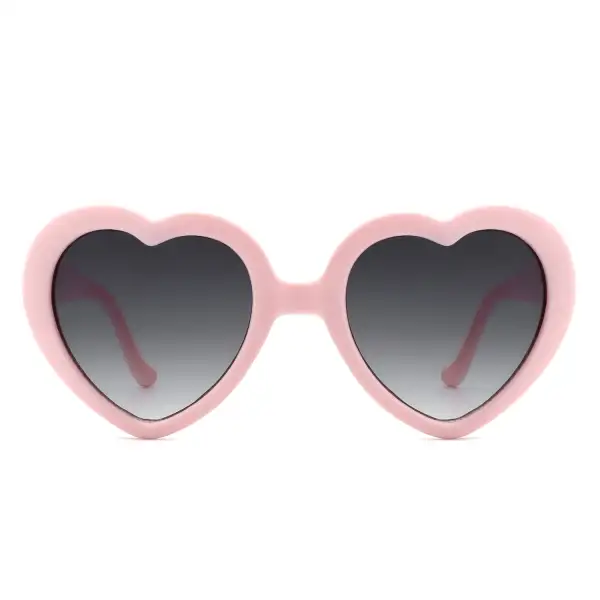 Layered Heart Shape Frame Sunglasses