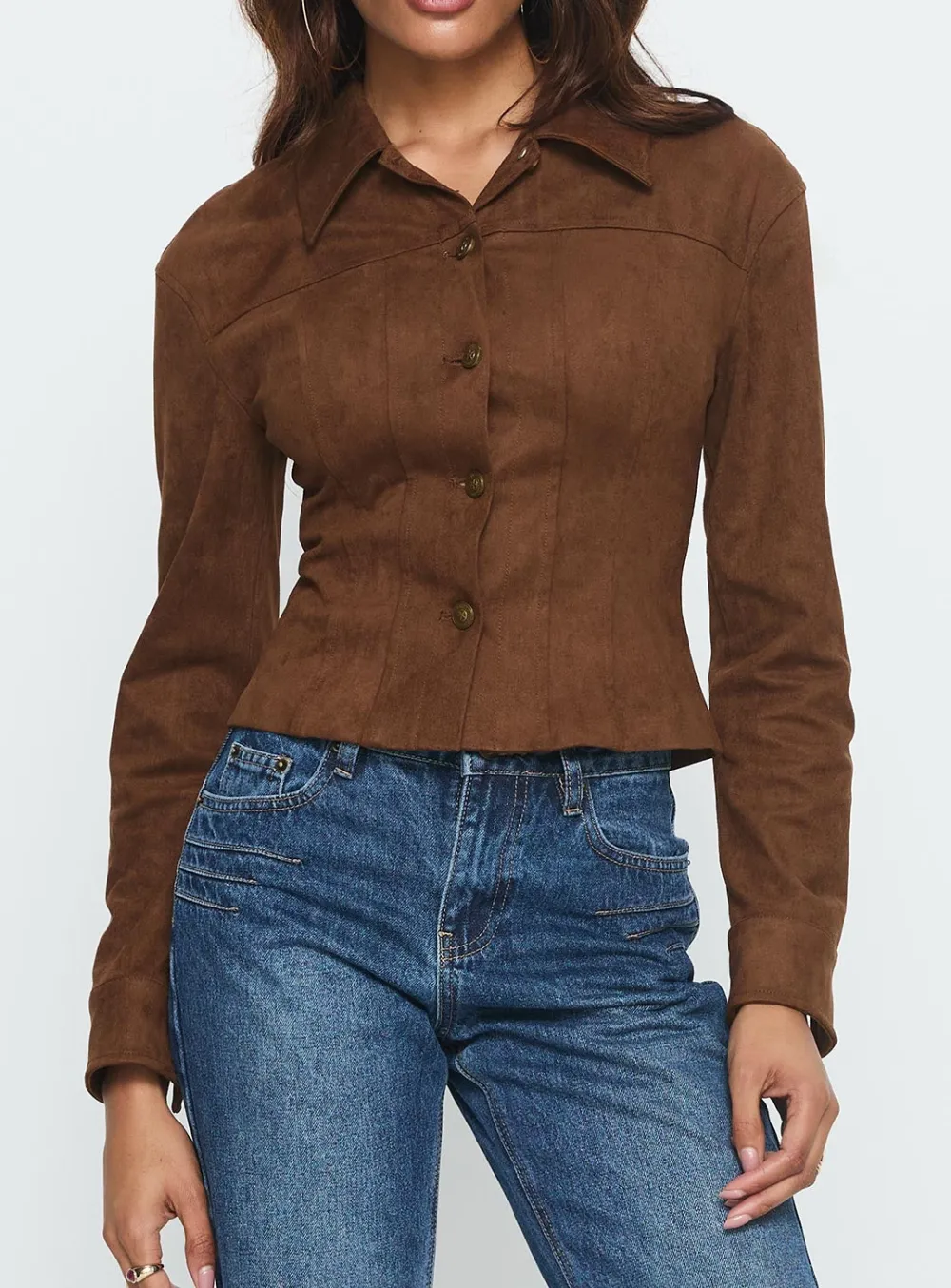 Women’s Streetwear Faux Suede Jacket