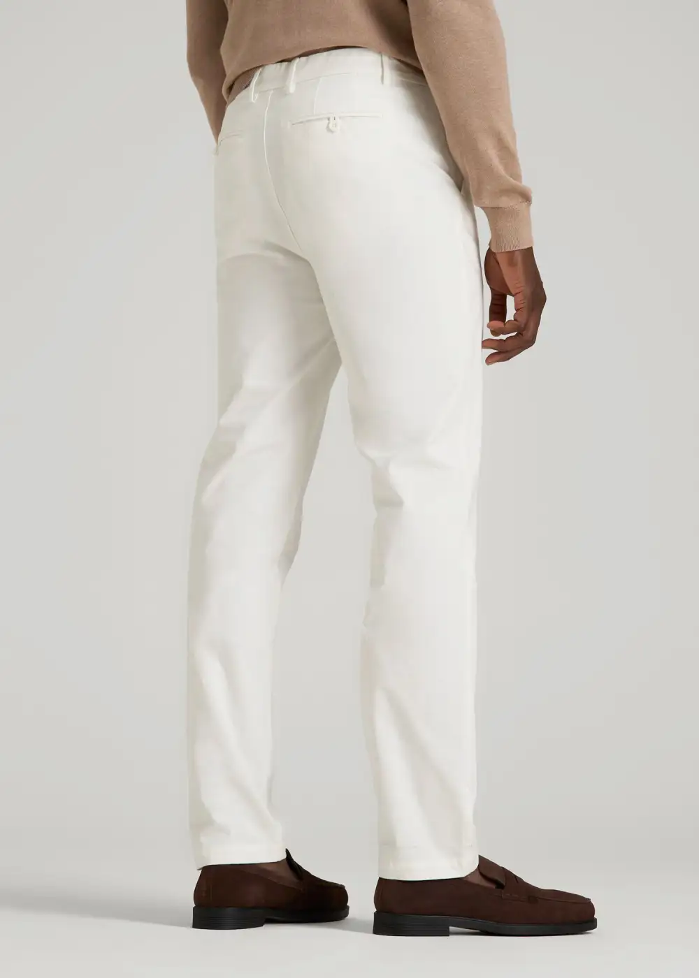 Men's Textured Tapered Chino Cotton Pants