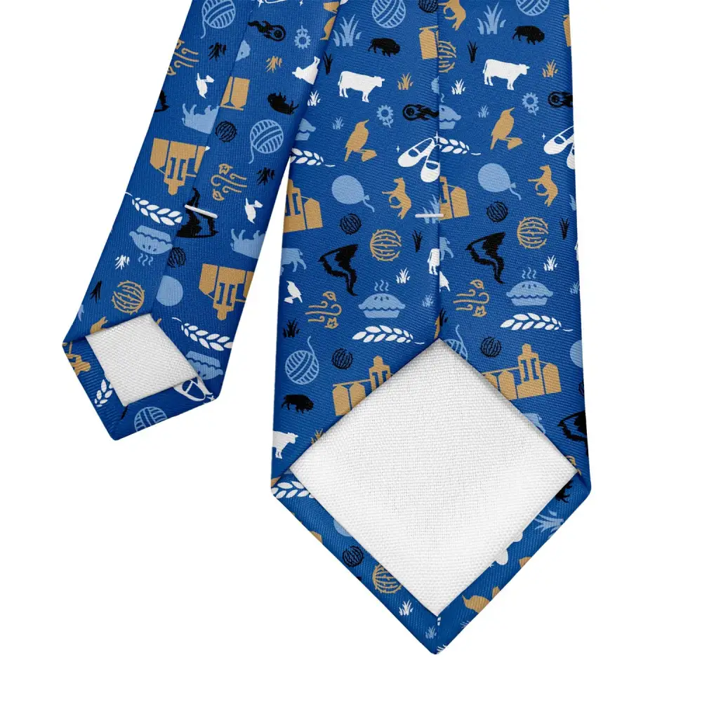 Polished Heritage Emblem Design Necktie