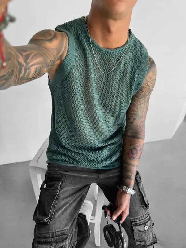 Modern Relaxed Textured Tank Top