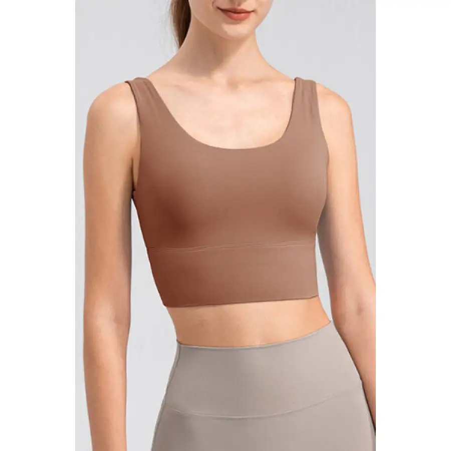Scoop Neck Wide Strap Active Tank