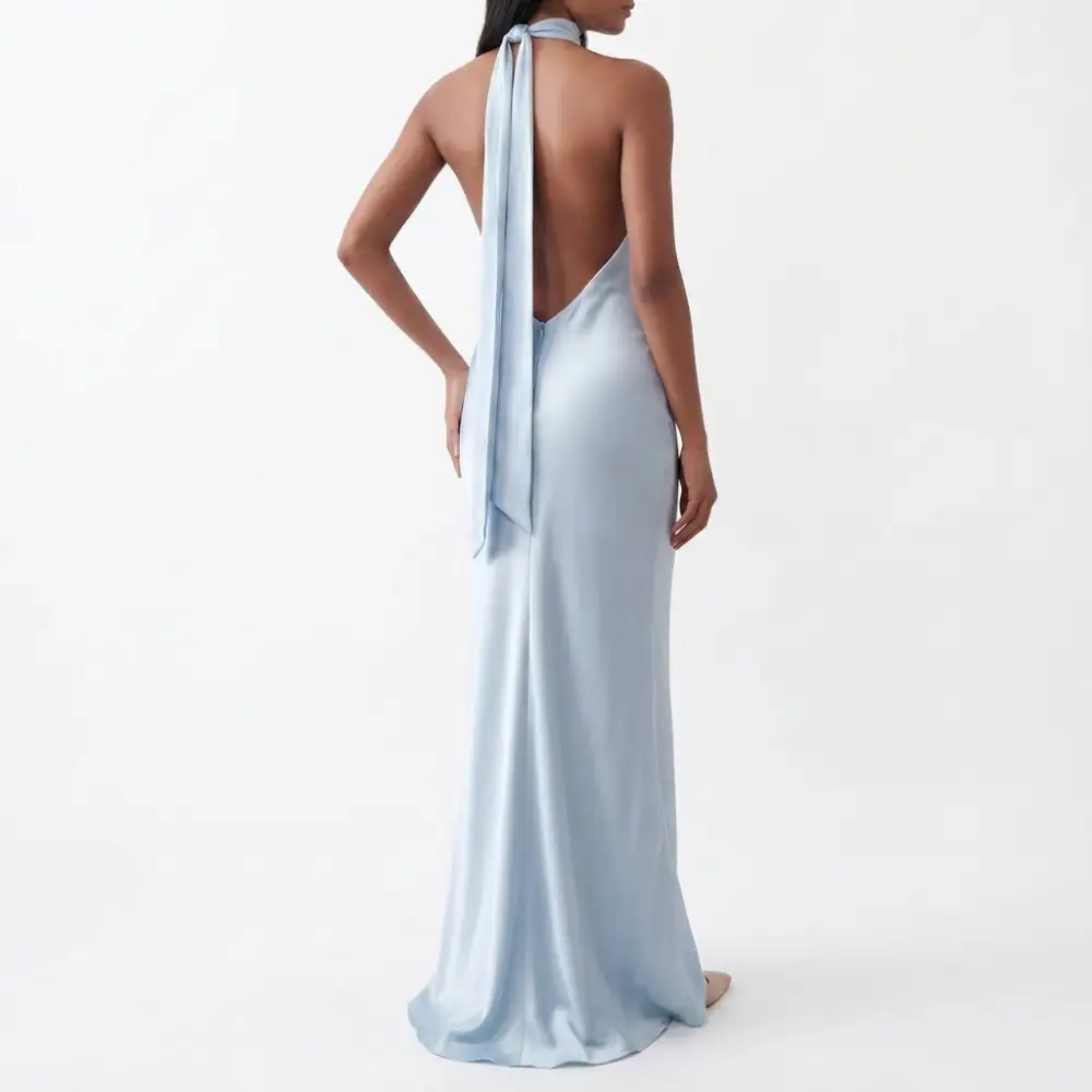 Classic Refined Women's Satin Maxi Dress