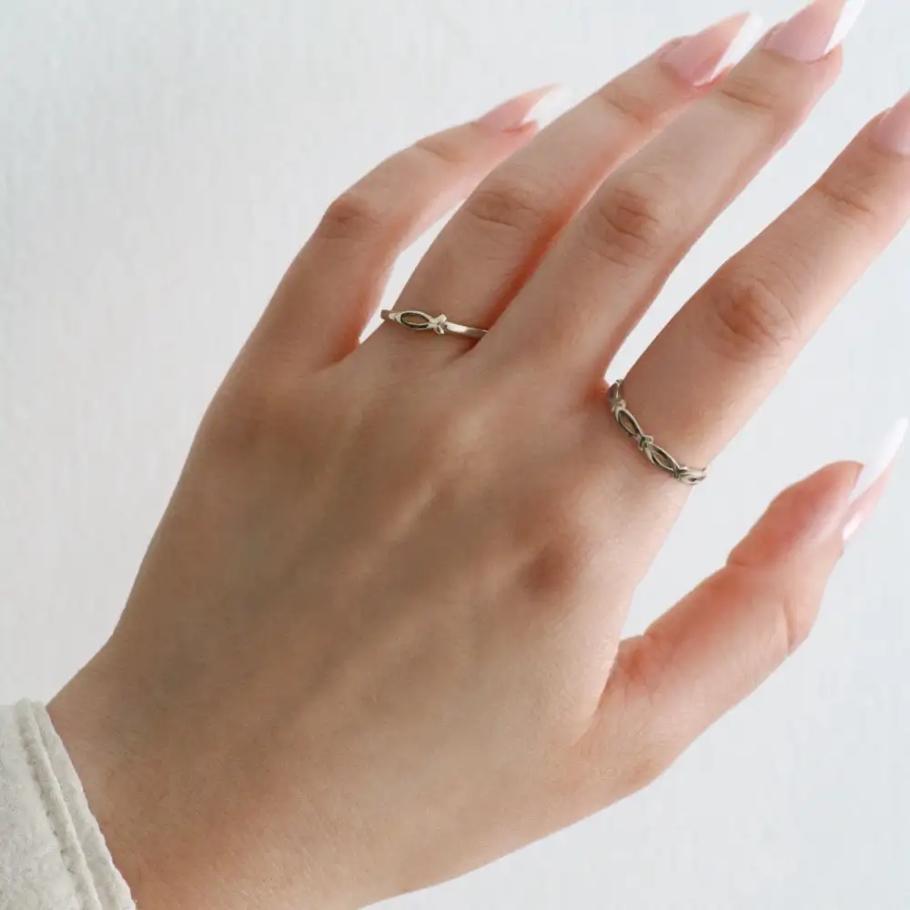 Sculpted Ichthys Statement Ring