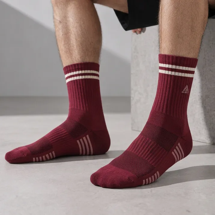 Men's Athletic Stripe Performance Socks