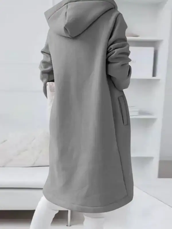 Women's Mid-Length Fleece Zip Hoodie