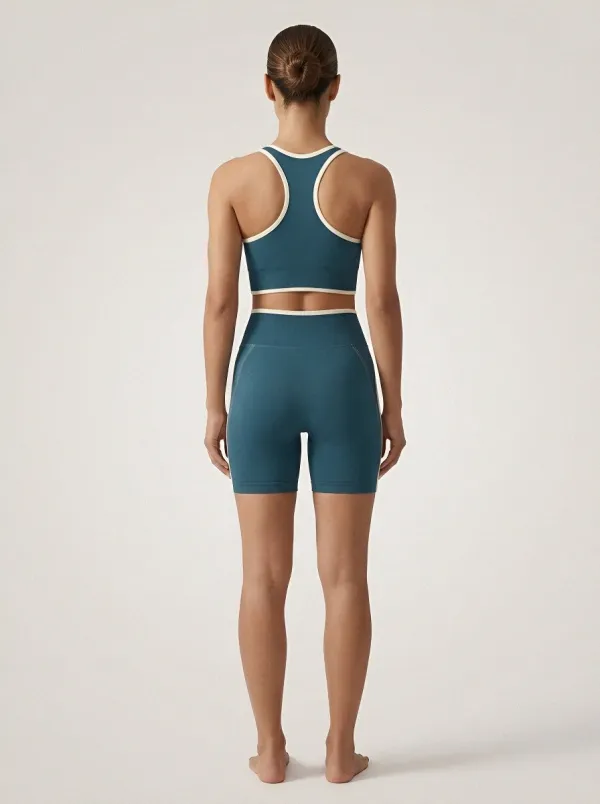 Easy-Wear Seamless Design Street Style Women's Tank Top And Sports Shorts Set