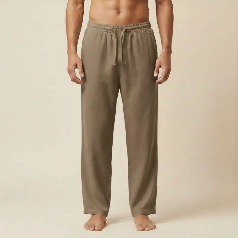 Men's Relaxed Linen Drawstring Pants