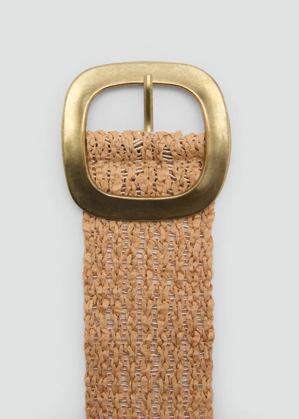 Beige Casual Style Natural Fibre Plain Belts