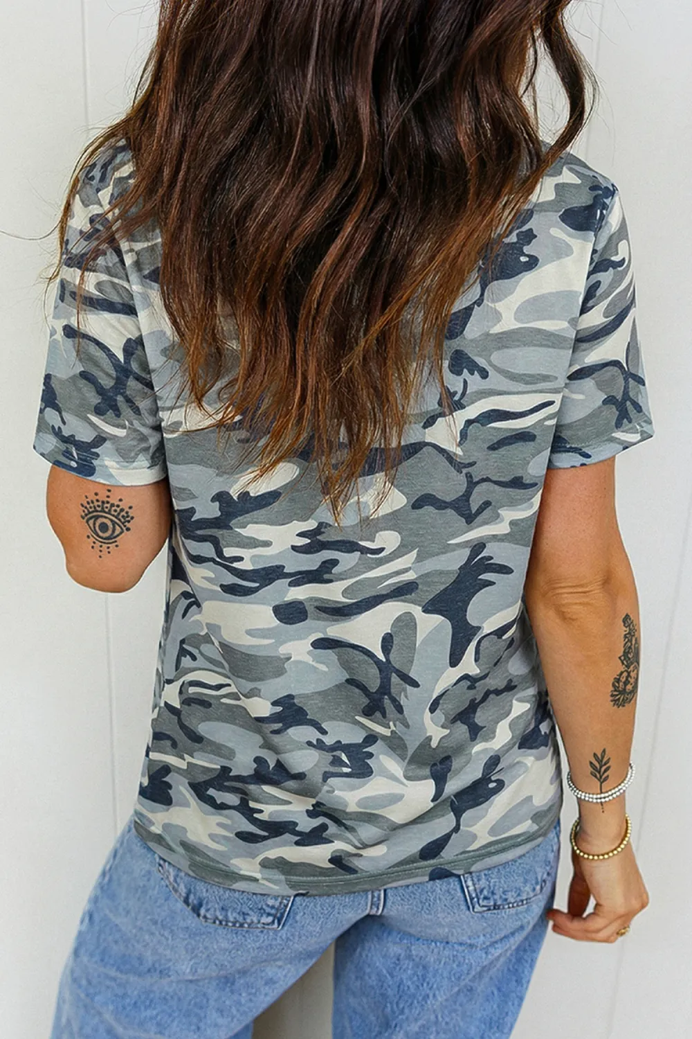 Green Camouflage Kentucky Crew Neck Top