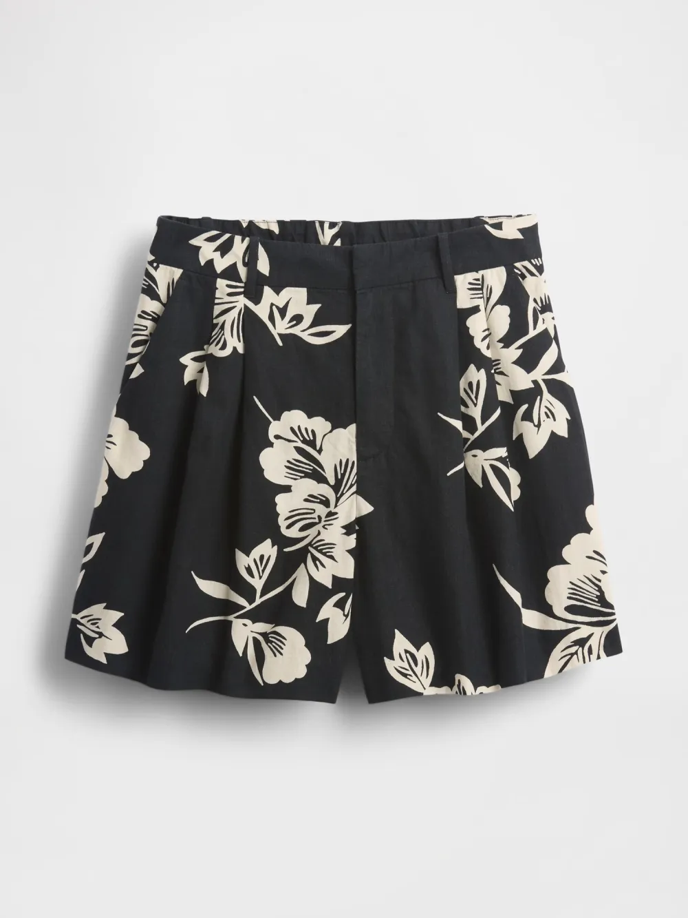 Solid Color Linen Shorts