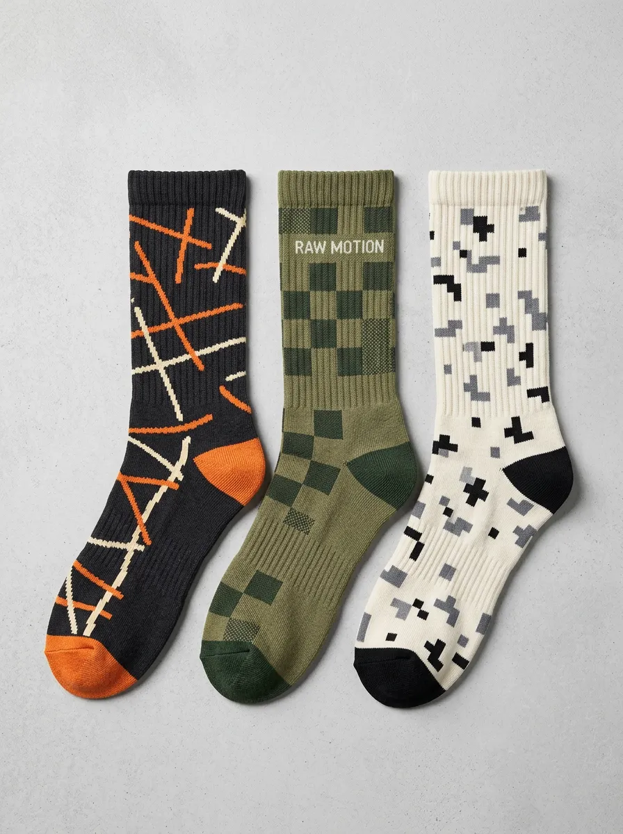Streetwear Geometric Casual Sock Set