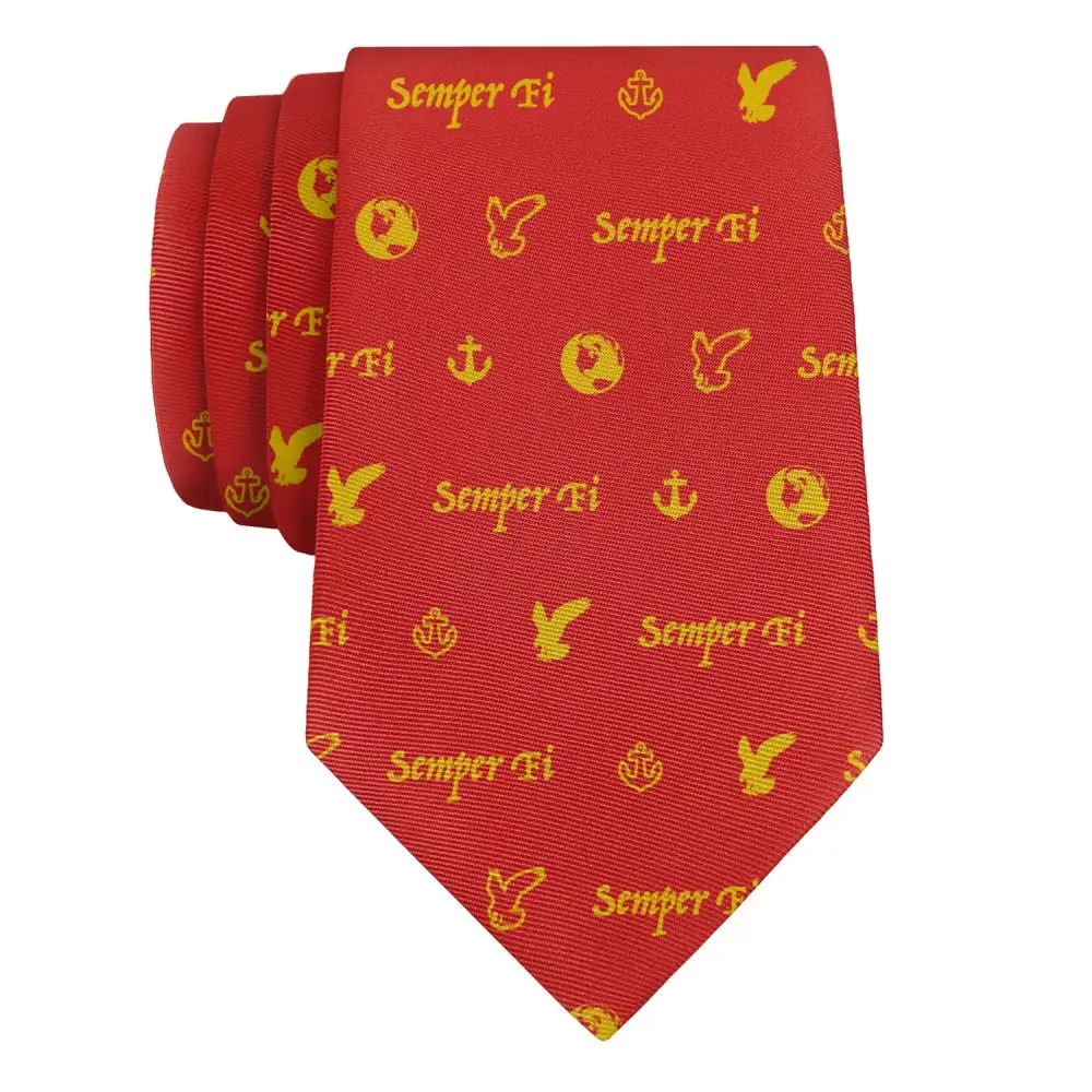 Refined Military Motif Necktie
