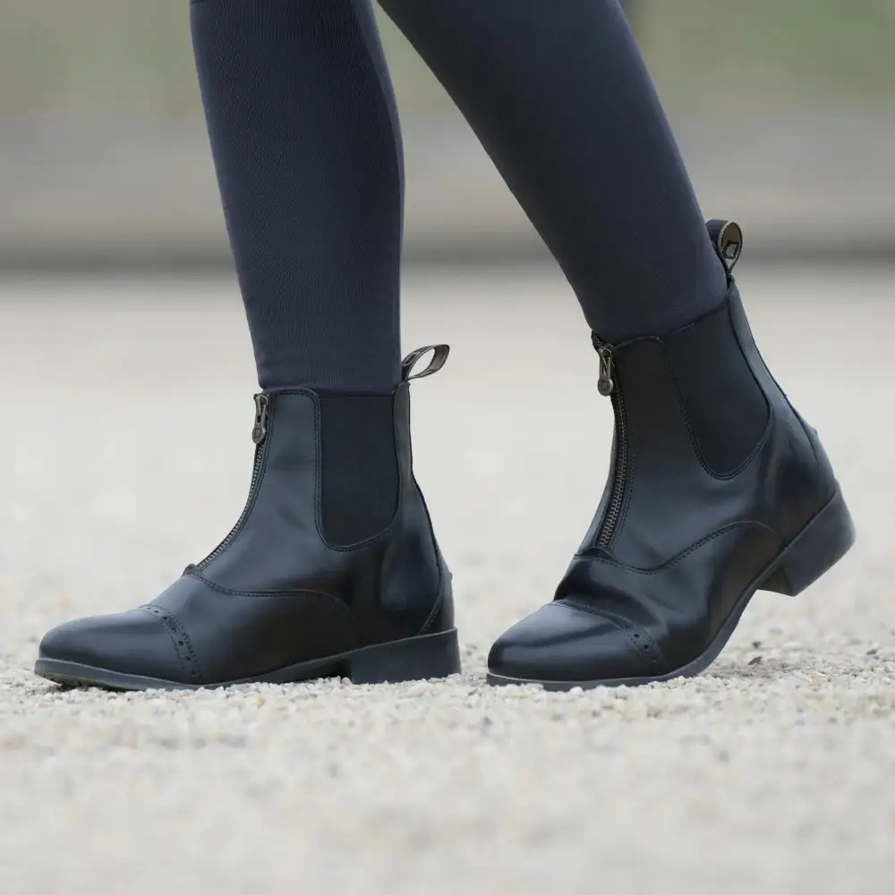 Zip Leather Paddock Boots