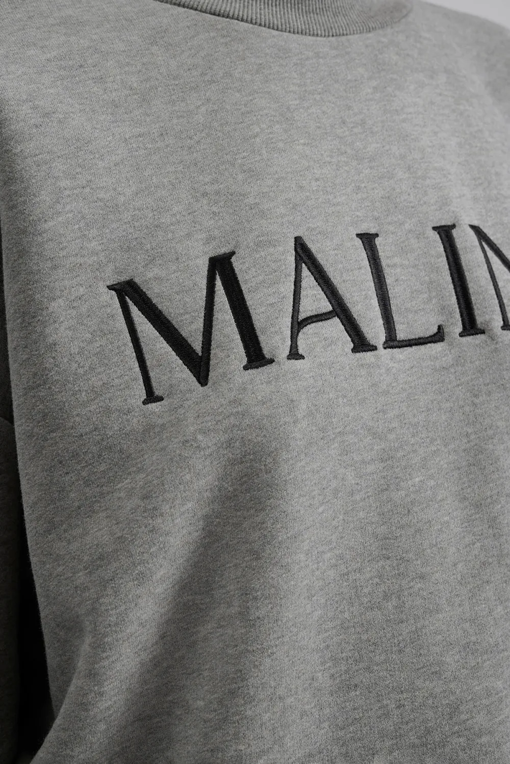 Embroidered College Style Crew Neck Sweater