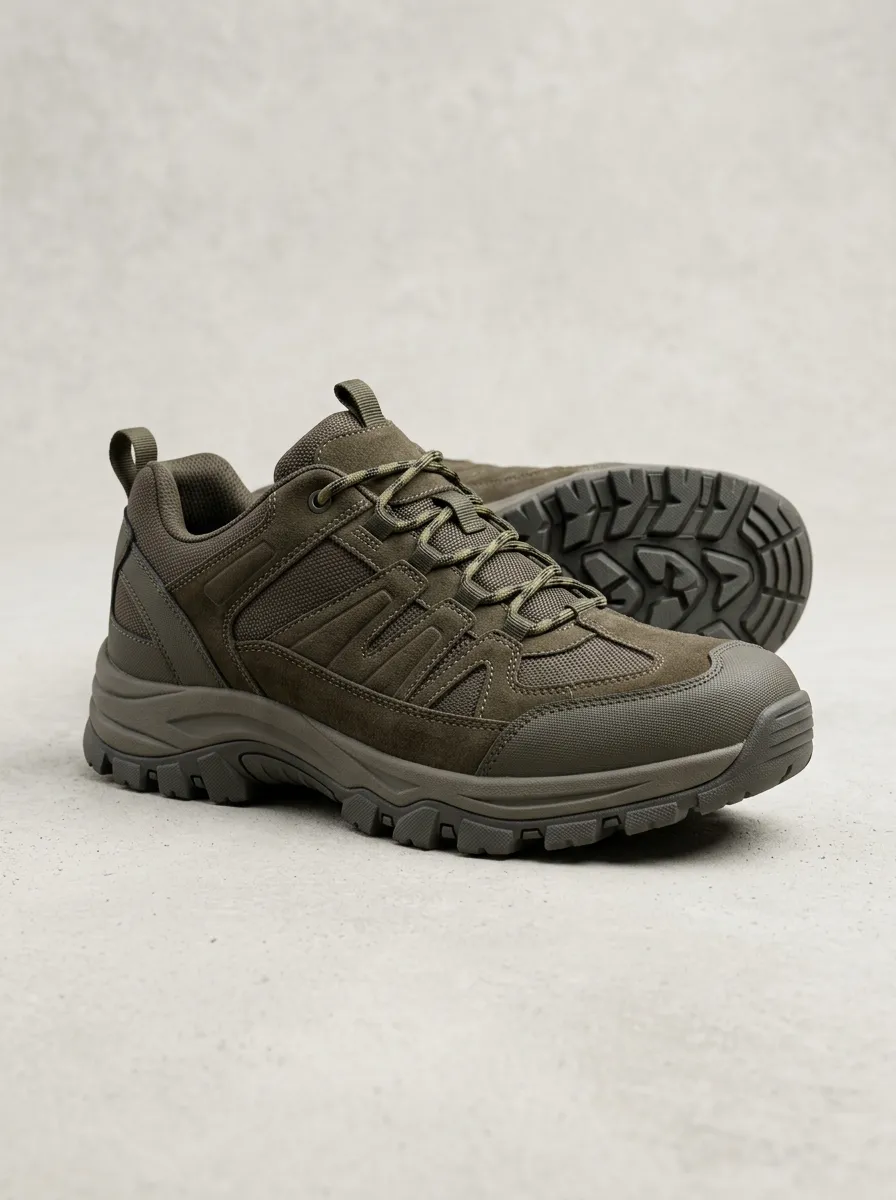 Men's Trail Trek Suede Mesh Outdoor Work Shoes