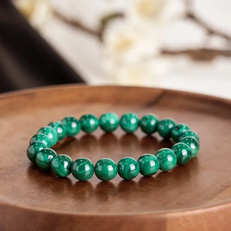 Refined Natural Malachite Mala Bracelet