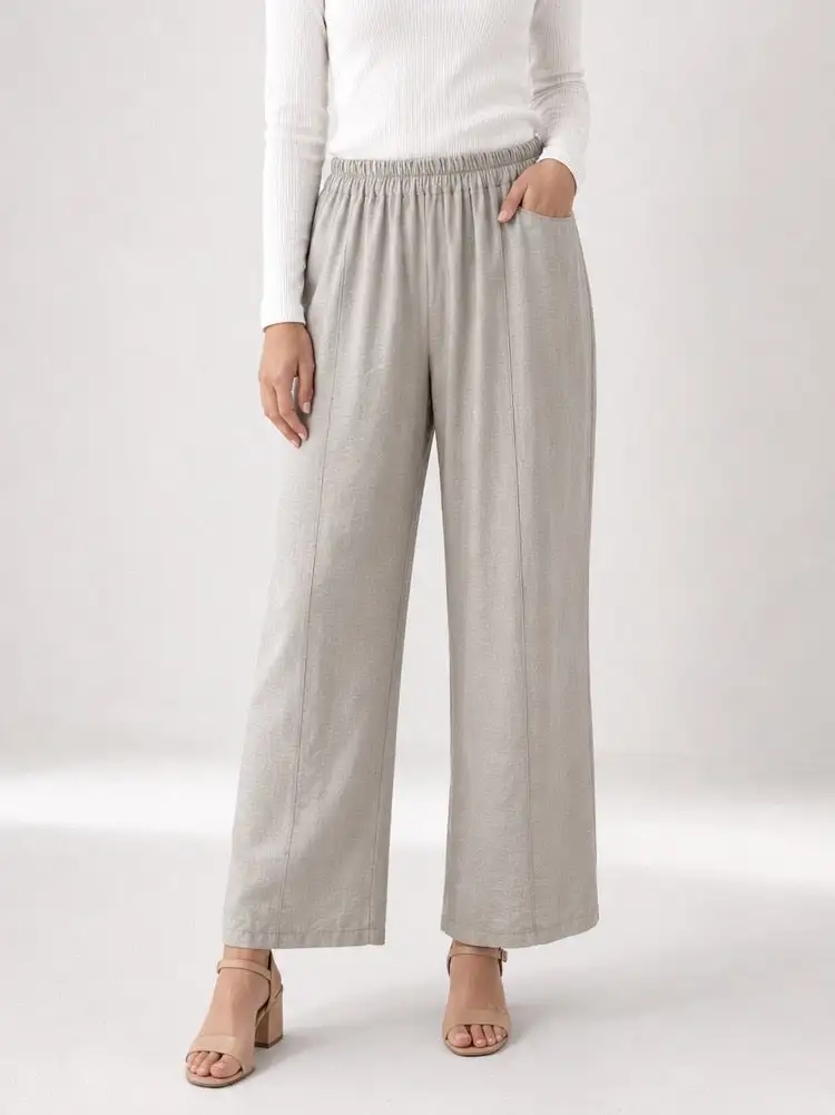 Lightweight Wide Leg Trousers