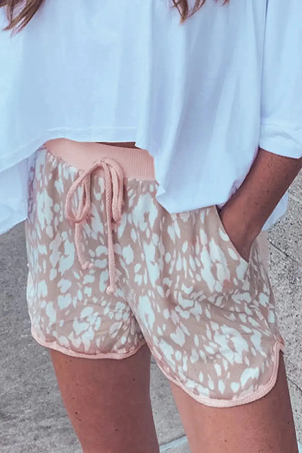 Lounge Drawstring Waist Shorts